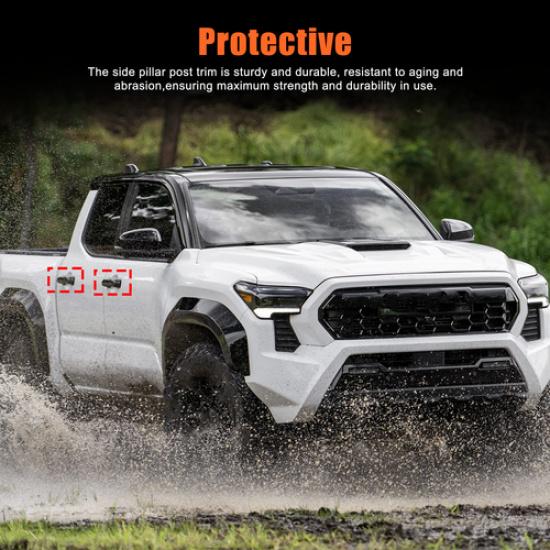 ABS Carbon Fiber Exterior Side Door Handle Cover Trim For Toyota Tacoma 2024+