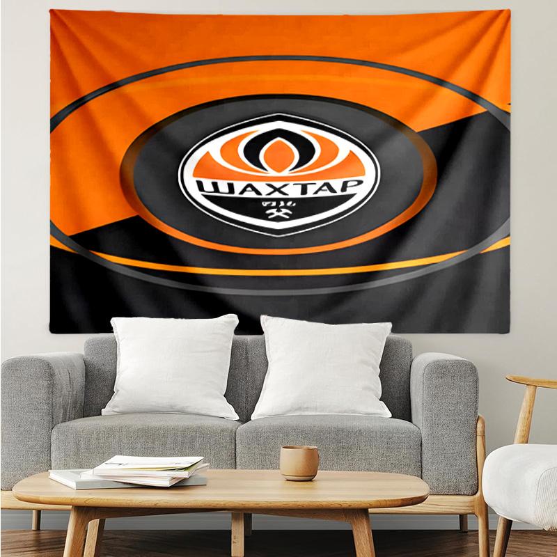 1PC Shakhtar Donetsk Crest Design Tapestry, Unique Design Tapestry, Suitable for Bedroom,Livingroom, Playroom,Heartwarming Holiday Gifts