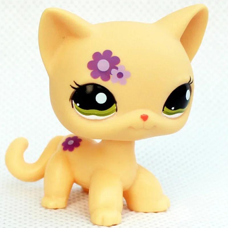 Редкая игрушка Littlest Pet Shop Lps Мини-подставки Котенок с короткой шерстью Старые фигурки Коллекция Al Игрушка на пружинке