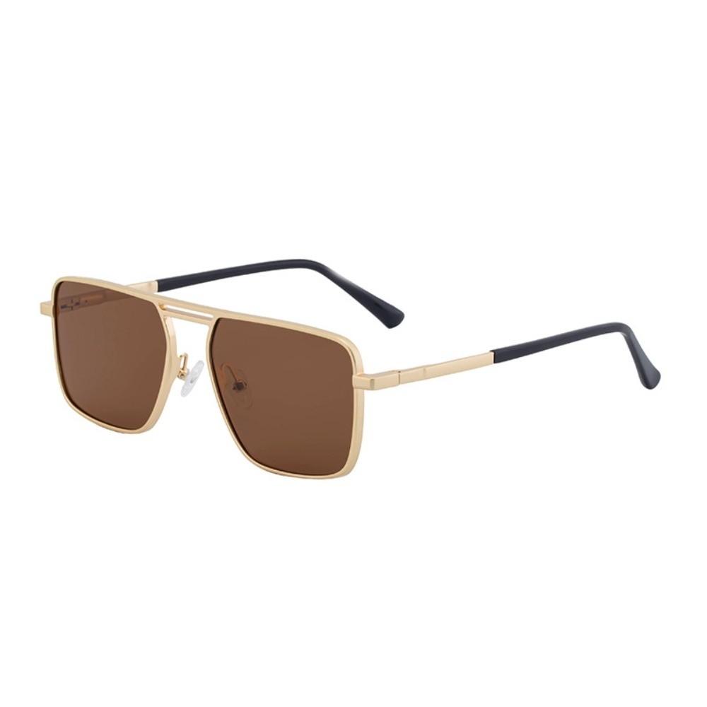 Punk Double Beam Sun Glasses Big Frame Men Eyewear Personalized Square Sunglasses Unisex