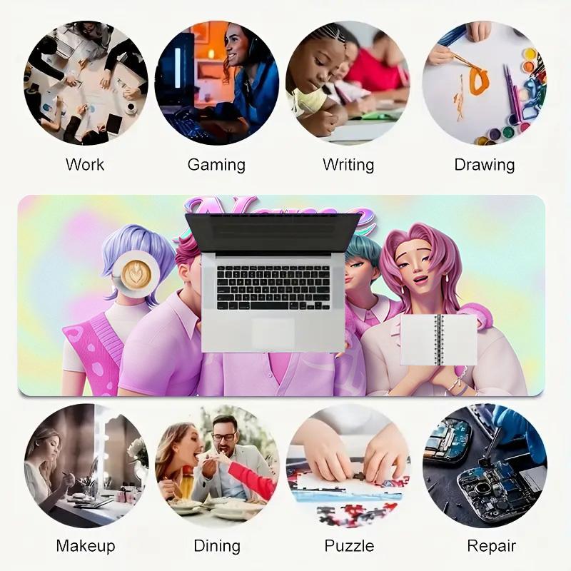 Custom Name Virtual Fashion Gamer Large Deskmat Mousepad Playmat Xl Keyboard Mouse Pad Gaming Desk Accessories Anime Pc Extended Pads