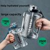 Water Bottle 2 Liters Tritan Material Precise Scale Portable Large Capacity Water Bottle with Straw For Men Women Sports Fitness