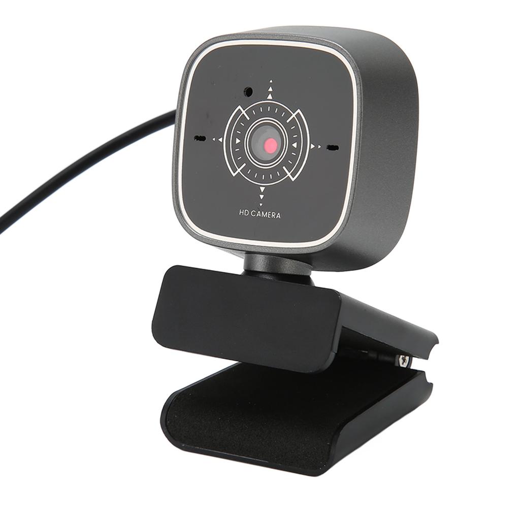USB Webcam 1080P 30FPS Noise Reduction Dual Microphone Rotatable Plug and Play PC Camera for Desktop Laptop Video Chat