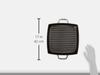 Staub Grill Square Grey Grill, совместимая с японским грилем литая сковорода IH "Pure 28 см", сковорода, ручки, металл, эмаль, [Авторизованный продукт] и