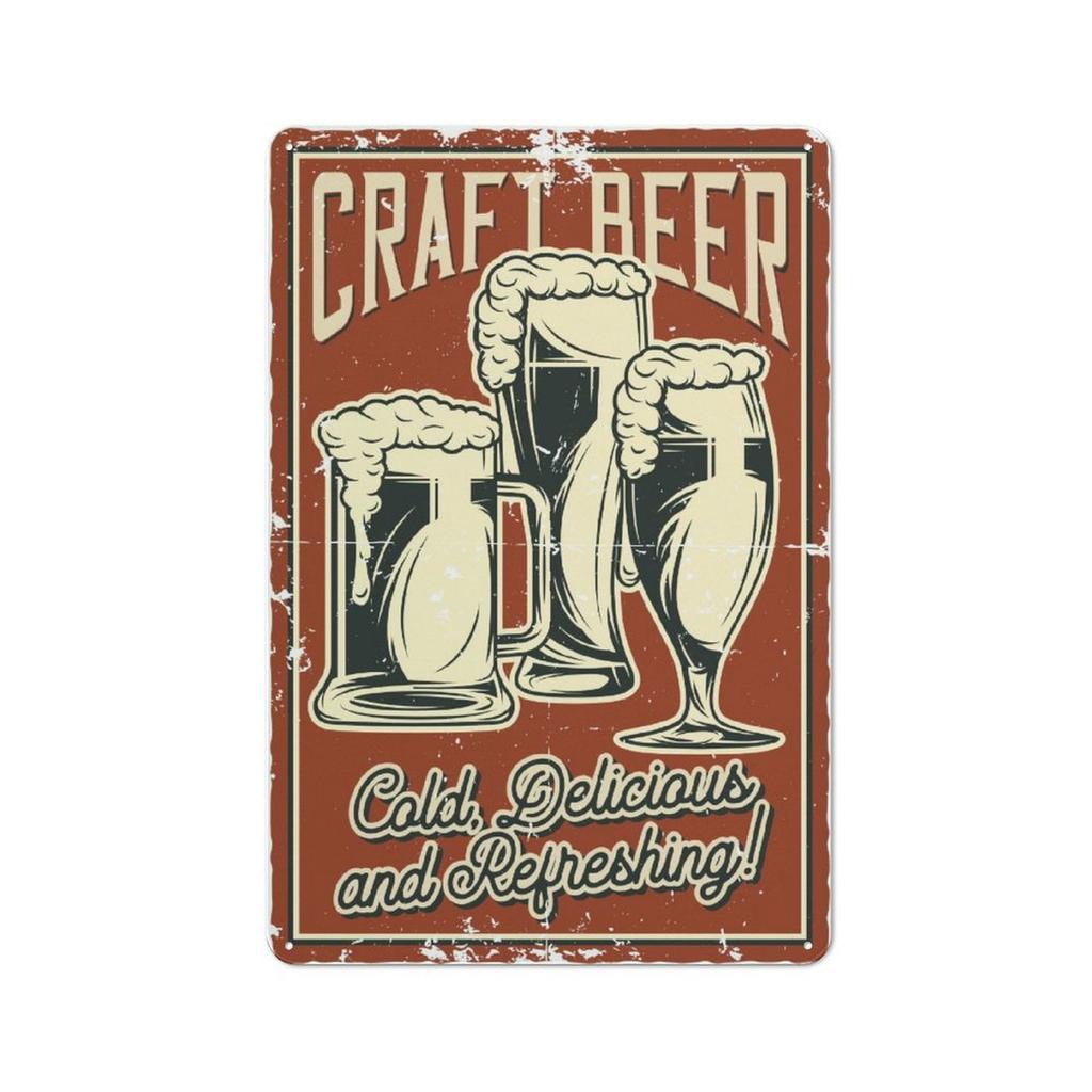 1Pc Vertical Tin Wall Poster Metal Sign Decor 2030cm / 3040cm Retro Style Home Bar Garage Cafe Kitchen Living Room