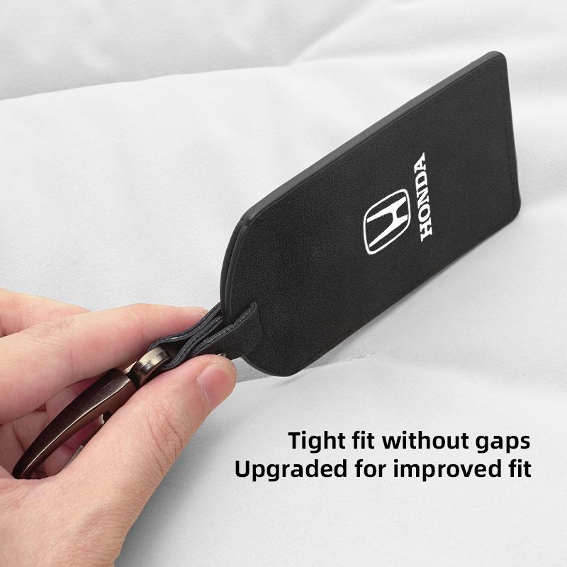 Suede Car Key Card Cover Keychain Car Key Accessories For Honda HRV Vezel Civic FIT CRV Insight Accord Jazz Stepwgn Pilot City AS9