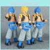 Dragon Ball Гогета Желтые и Синие Волосы Поднятая Рука Большой Палец Вверх Поза Модель для Поклонников