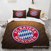 Size 3D Printed Football Club Standard Bedding Three-Piece Quilt Cover Pillowcase