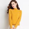 Women's Pure Wool Semi-High Neck Slim-Fit Pullover Sweater