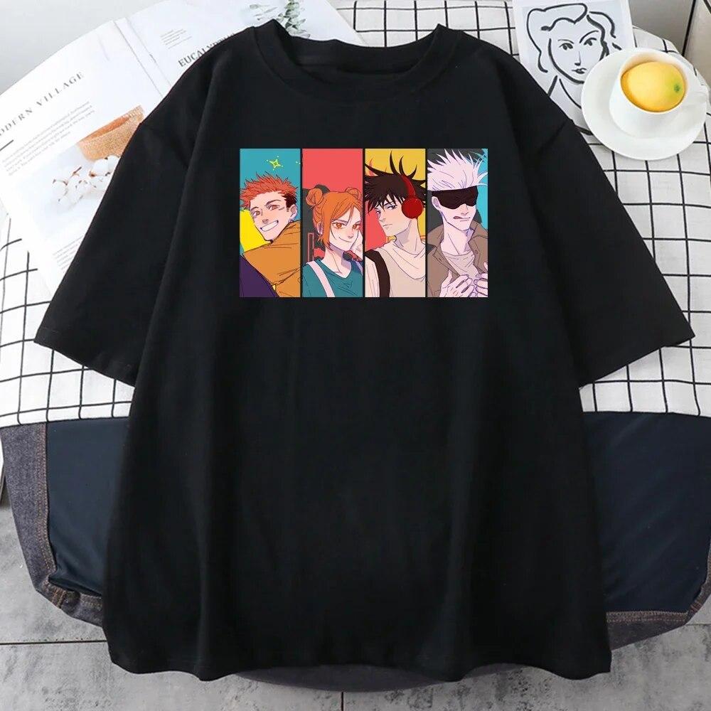 Женская футболка унисекс дзюдзюцу кайсен для девочек, модная одежда с графическим принтом Harajuku 2023, повседневная одежда FeUnisex Y2K, футболки унисекс