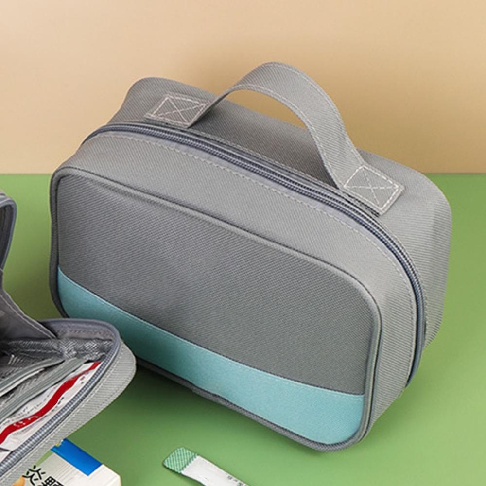 Large Capacity Medicine Pouch Zipper Handle Medicine Organizer First Aid Bag Travel Home