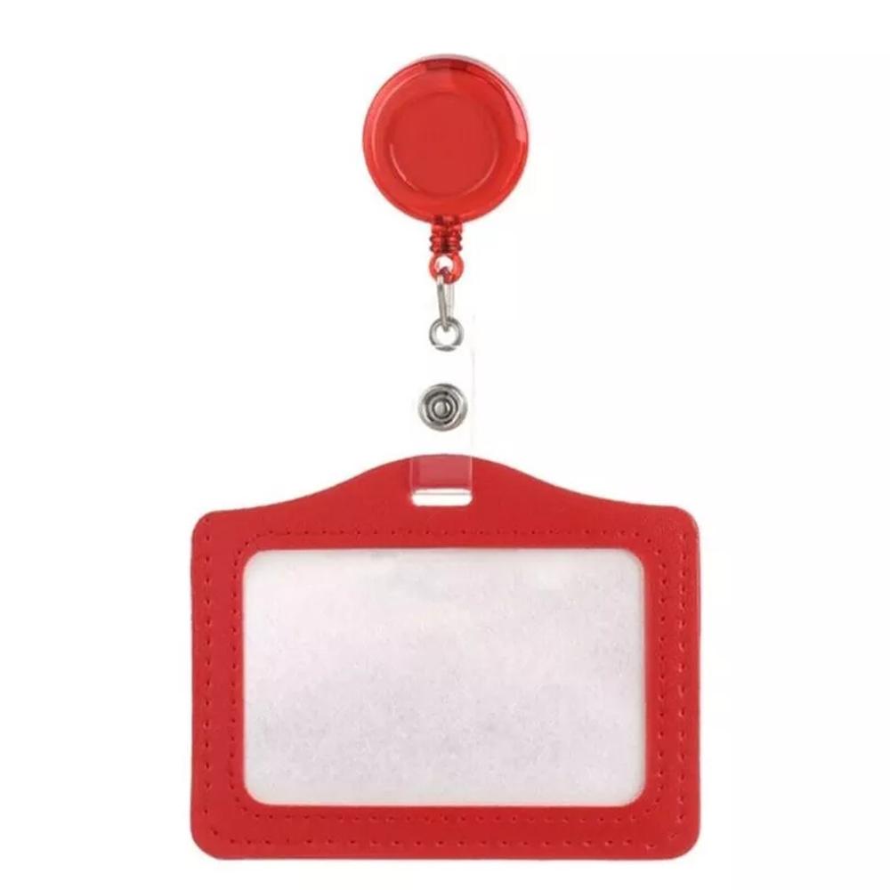 Держатель для карт с зажимом из искусственной кожи, выдвижные катушки для бейджей, держатель для именных карт, держатель для удостоверения личности, держатель для бейджа медсестры, врача