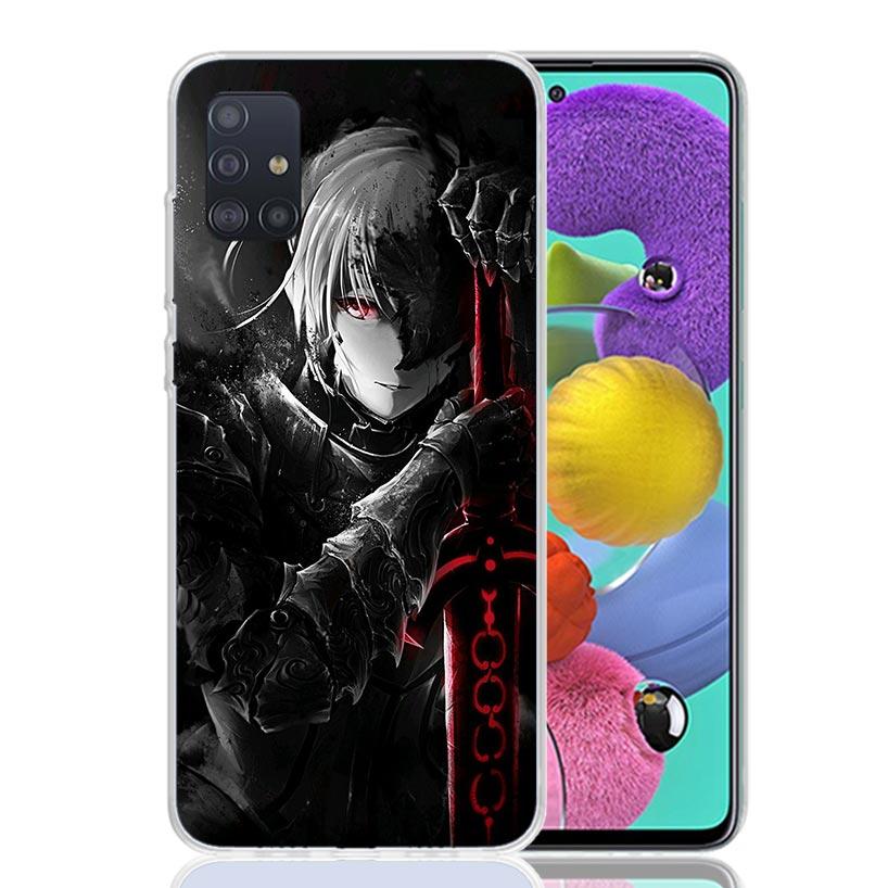 Чехол для телефона Fate Zero Stay Night Saber для Samsung Galaxy A52 A32 A22 A12 A02S A50S A30S A51 A31 AA71 Note 20 Ultra 10 S10 Plus G