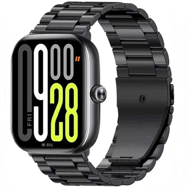 Металлический ремешок для Redmi Watch 5/Redmi Watch 4 Регулируемый браслет из нержавеющей стали для Xiaomi Mi Band 9 Pro/Mi Band 8 Pro