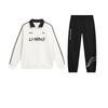 Серия Спортивный Образ Жизни Ретро Цветной Блок Логотип Вышивка Поло Длинный Рукав Повседневный Спортивный Костюм Унисекс костюм AKLTD71-1+AWDU919-1