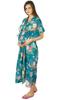 Nursing Cotton Kaftan Front Buttons Maternity Night Wear Baby Shower