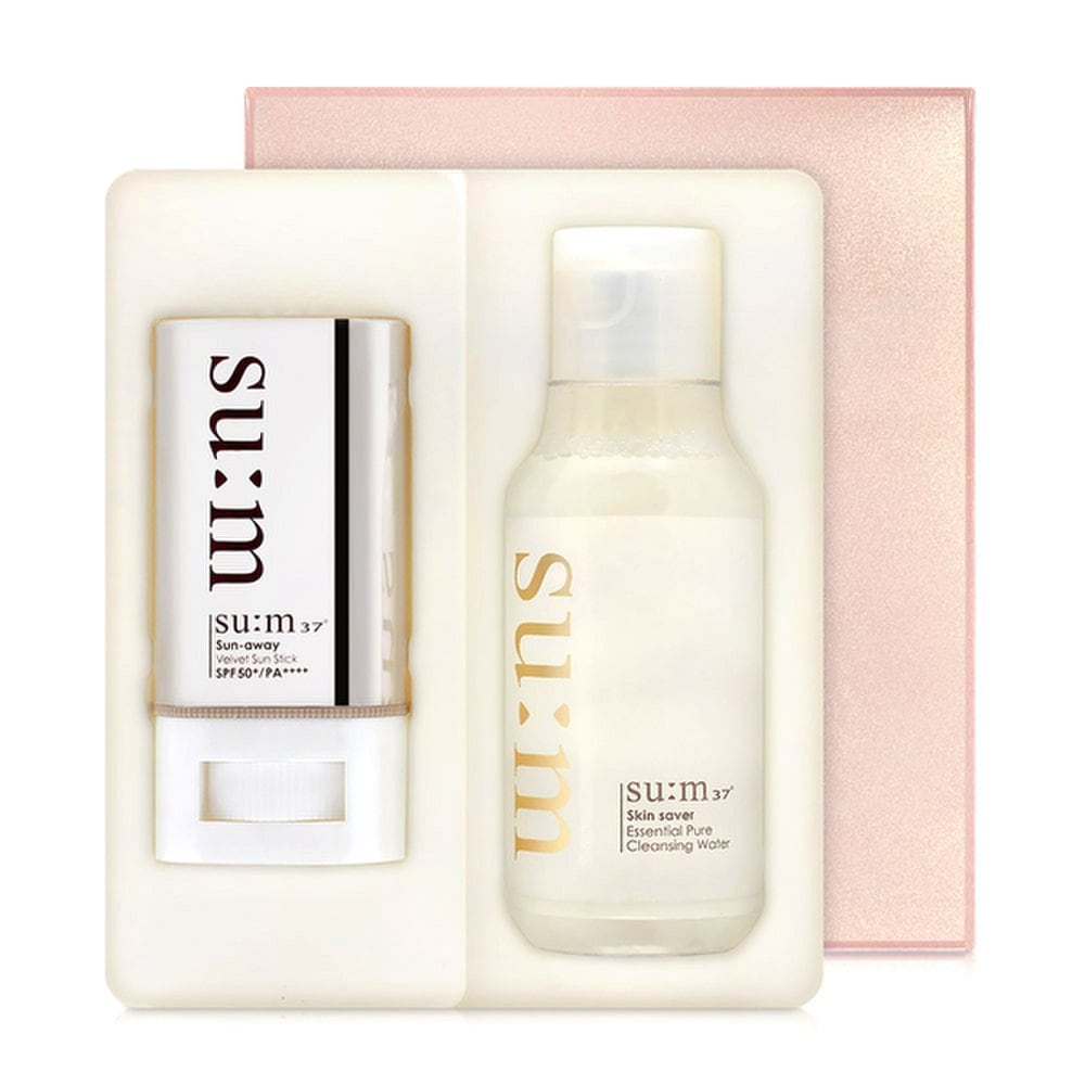 su:m37 Sun-Away Velvet Sun Stick 18g Cleansing Water 100ML Special Set