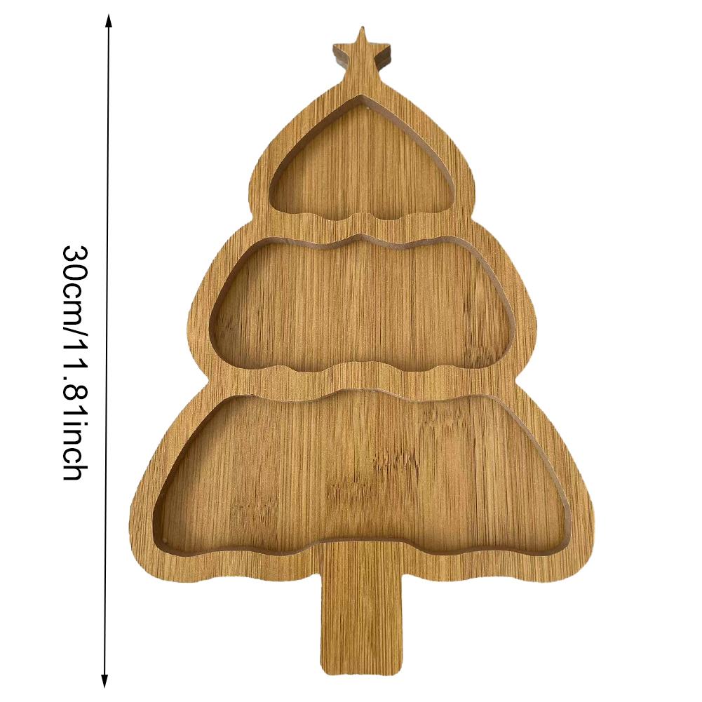 1-5 шт. Деревянная рождественская елка, фруктовая чаша, рождественский поднос, тарелка для закусок в виде елки, японская тарелка для сашими, коробка для десертов и закусок