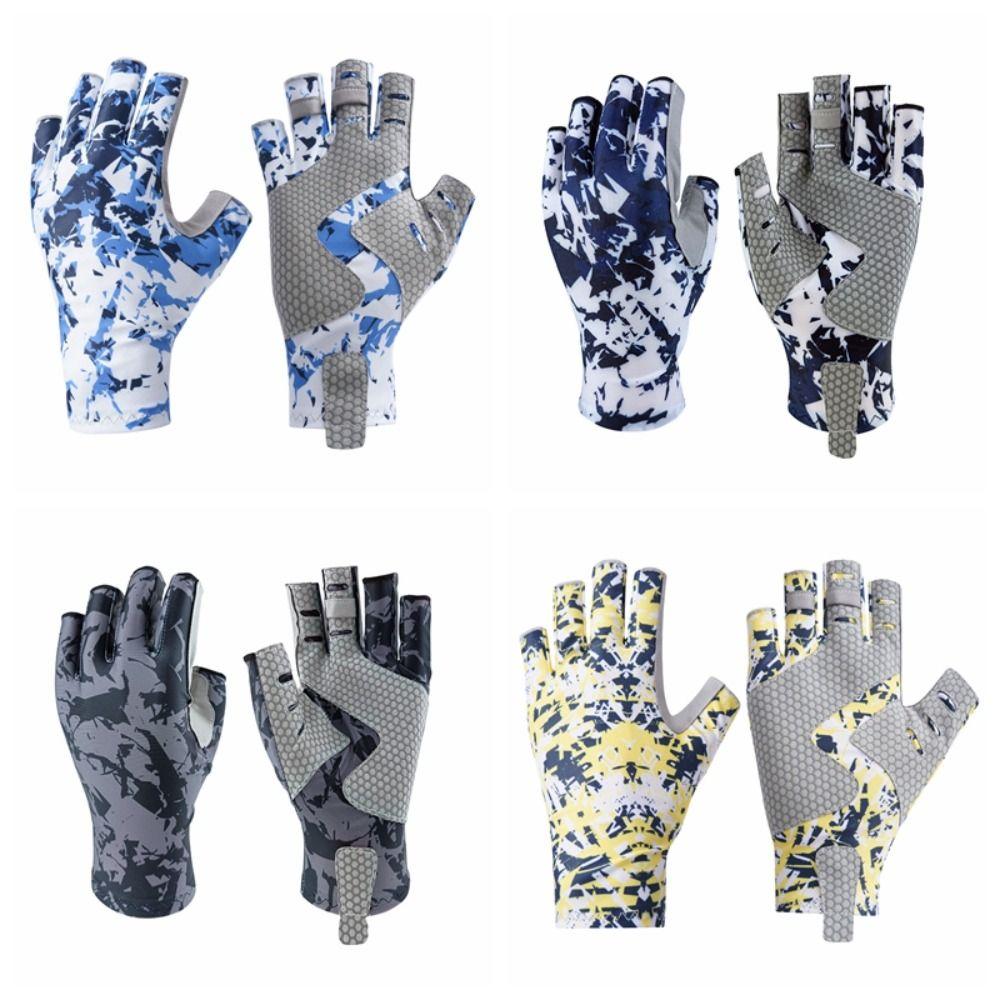 Перчатки без пальцев, перчатки с половиной пальцев для рыбалки, защита от солнца, перчатки для морской рыбалки, для активного отдыха