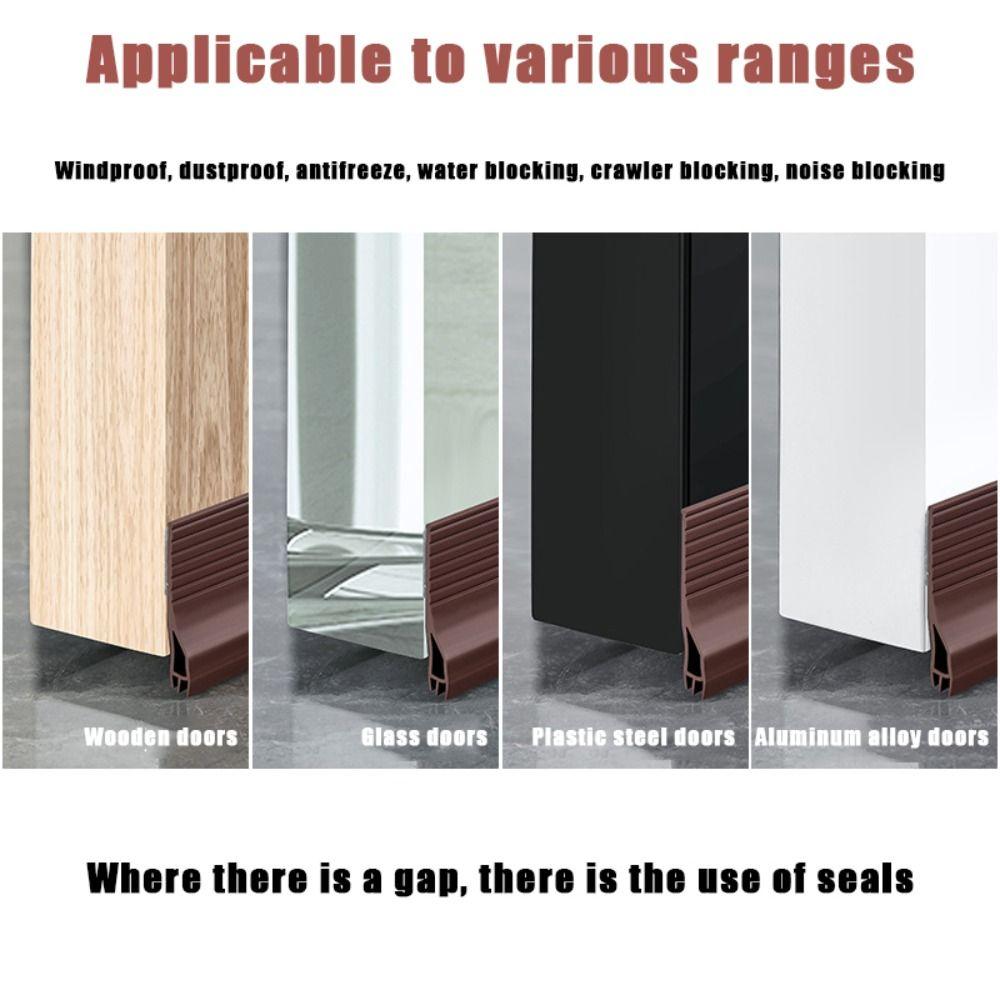 Arbitrary Tailoring Windproof Door Bottom Seal Strip SoundProof Dustproof Door Gap Baffle Soft TPE Waterproof Seal Strip Hotel