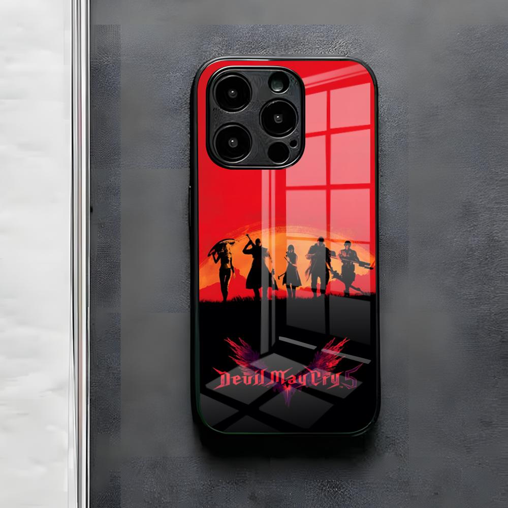 Игровой чехол для телефона D-Devil May Cry DMC для IPhone 17 Air 16 E Pro Max 15 14 13 Mini 12 Pro 11 Max Plus Черная стеклянная крышка