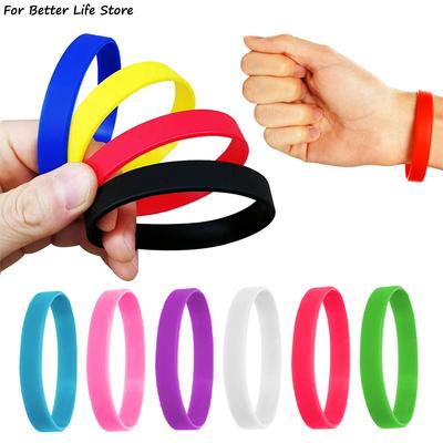 1 шт. 10 цветов Силиконовый браслет-кольцо на руку Спортивный браслет на запястье для женщин Мужчин Модный Повседневный Резиновые браслеты Хорошая прочность Без запаха