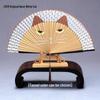 Classic Black Bamboo Folding Fan - Chinese Style Mosquito Repellent for a Cool Summer Breeze