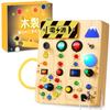 Busy Board Montessori Toy Educational 3rd Birthday LED Wooden Toy for Boys and Baby Toy - Toy, 1st, 2nd, Gift, Toy, Girls,