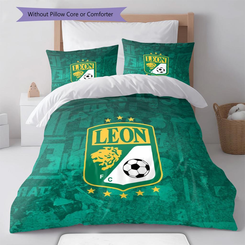 Club Leon Pattern Bedding Set Quilt Cover Pillowcase Home Decor Gift (1 * duvet cover + 2 * pillowcase, without core)