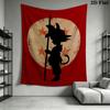 Cute Cartoon Son Goku Wall Tapestry Aesthetic Wall Hanging Printed Fabric Blanket Decorative Tapestries For Bedroom Living Room Home Decor