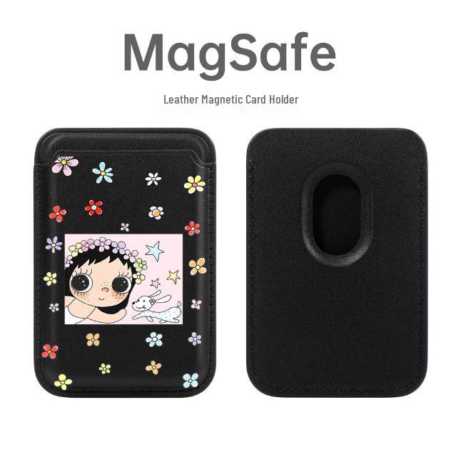 Кожаный держатель для карт MagSafe Huahua Xiaoyu для чехлов Apple