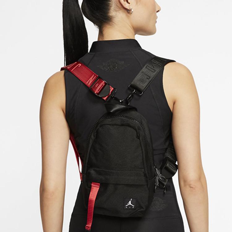 Jordan Polyester Crossbody Bag Backpack Regular Unisex Black