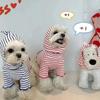 Pet Autumn and Winter Clothing Striped Hat Bigfoot Dog Cat Clothing Teddy Bigbear Supplies