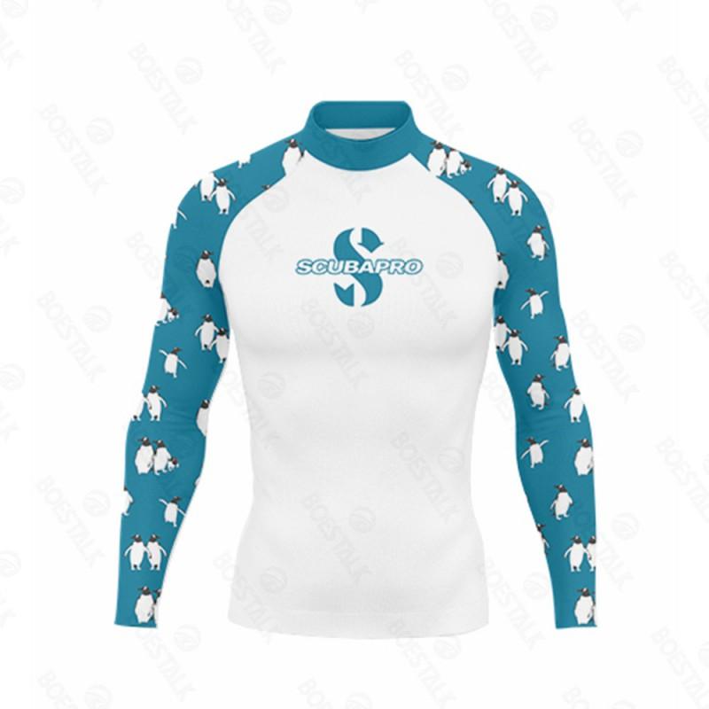 Mens UV Protection Rash Guard Long Sleeve Swim Shirt Surfing Diving Water Sports