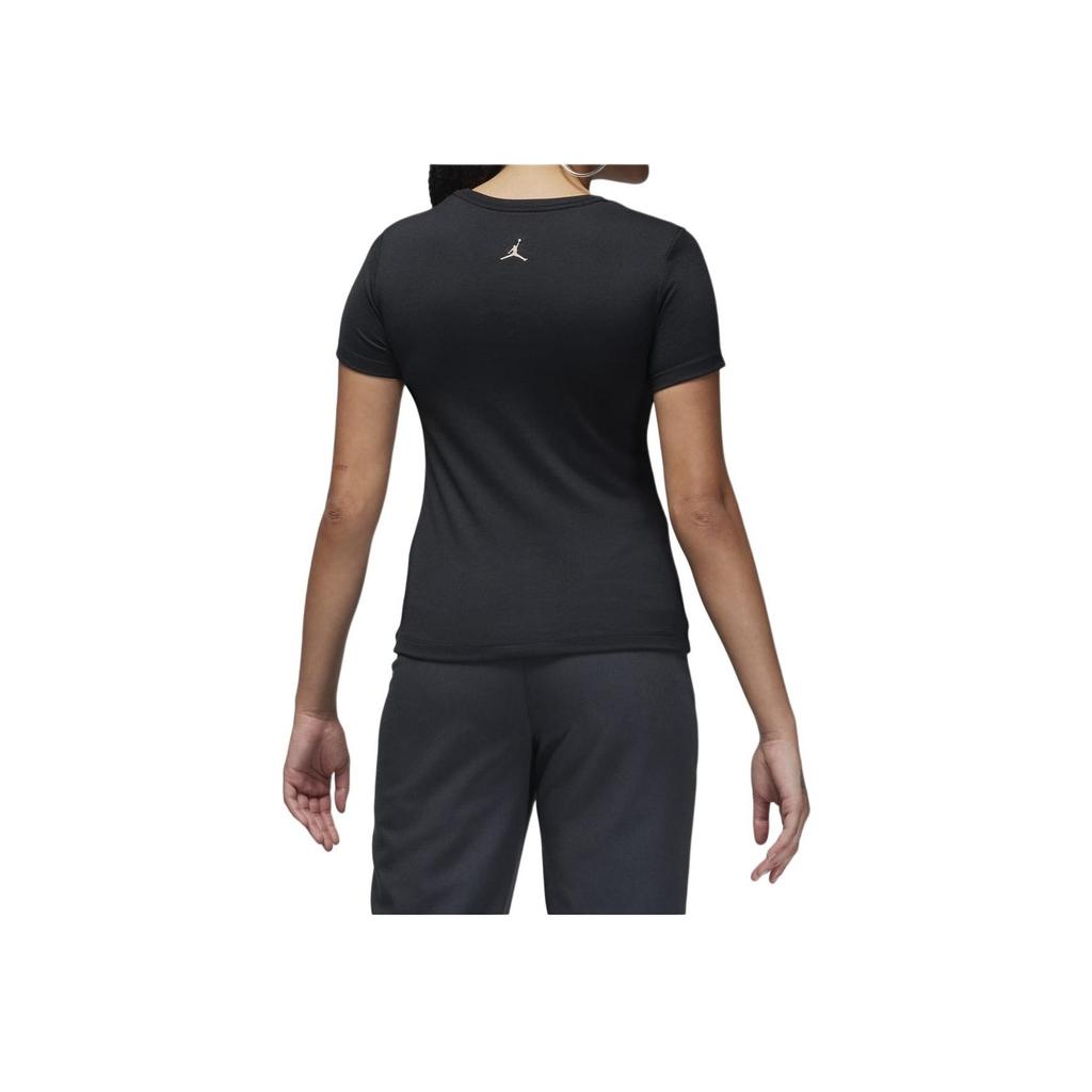 Jordan Футболка Slim Fit с круглым вырезом и коротким рукавом, женские топы, черный цвет FN5390-010