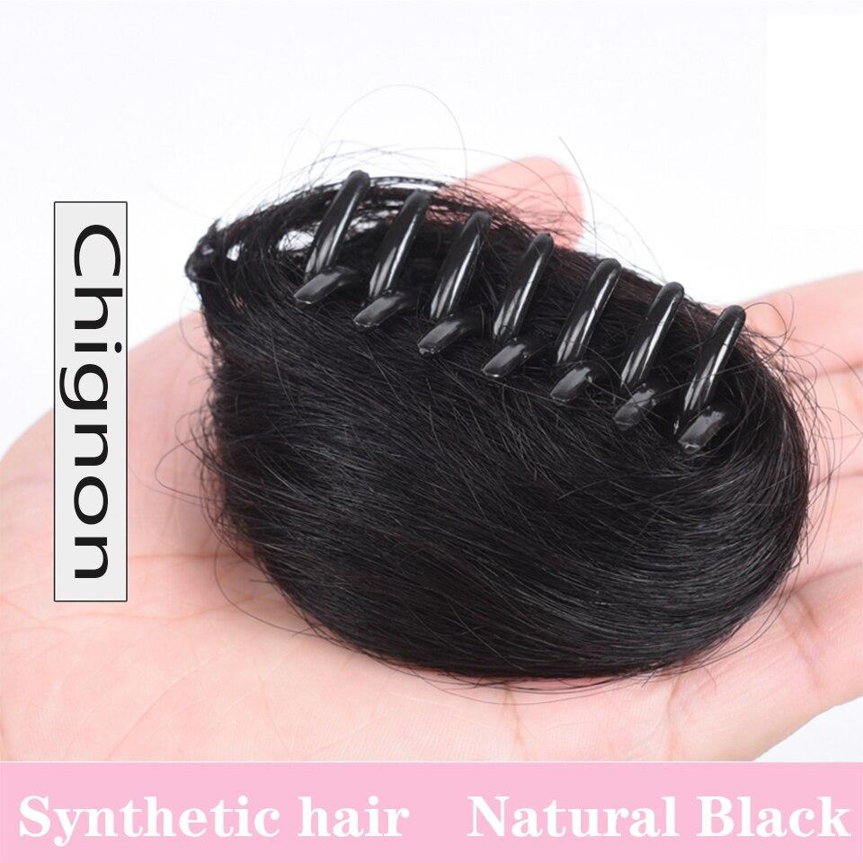 LUPU Шиньон для девочек, натуральный черный, коричневый, прямой, небрежный пучок для женщин и детей, булочка для волос в виде пончика