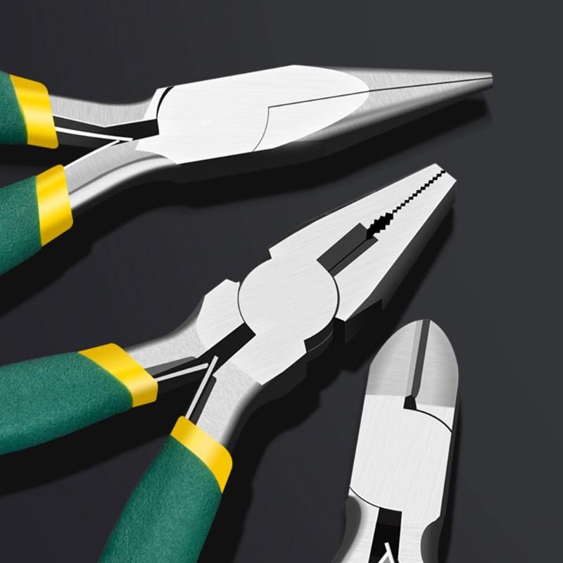 Мини-клещи, длинный нос, изогнутый нос, диагональные, торцевые, Linesmans, плоскогубцы с игольчатыми носами, 5-дюймовые плоскогубцы для изготовления ювелирных изделий