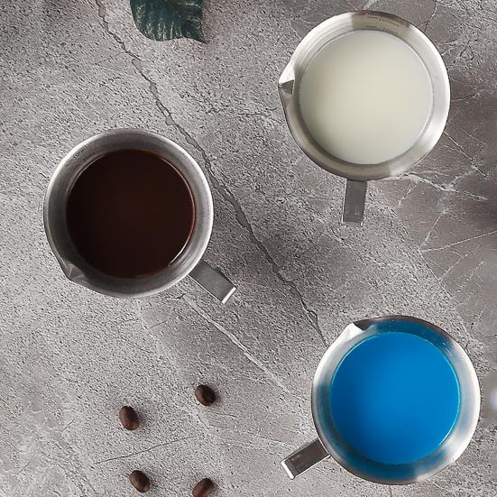 Мерная чашка для эспрессо из нержавеющей стали, 100 мл, двойная чашка для дозирования кофейных зерен, молоко