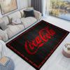 Красный Черный Брызги Логотип Coca Cola Нескользящий Коврик для Пола Ретро Винтажный Бренд Напитков Моющийся Внутренний Ковер для Гостиной Спальни