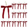 12/24 pcs/set Velvet Velvet Ribbon Bow Red Wreath Bow New Christmas Tree Decoration  Christmas Gift
