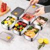 Portable Seal Box Leakproof Lunch Box Picnic Box Stainless Steel Fresh-keeping Box School