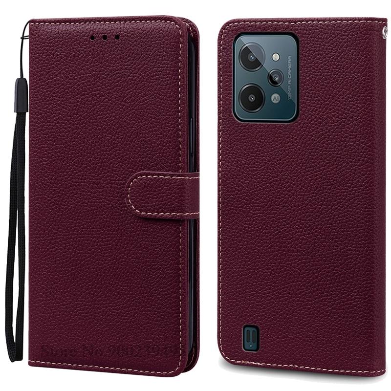 Для Realme C31 Чехол-книжка из кожи с откидной крышкой для Realme C31 Чехол-книжка с подставкой для Realme C31 Чехол-коробка Fundas