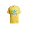 Originals Big Trefoil Tee Casual Sport Crew Neck Short Sleeve T-Shirt Men Tops Yellow H09345