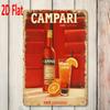Винтажная металлическая жестяная табличка Campari Красная Страсть Коктейль-бар Паб Настенный Декор 20x30см