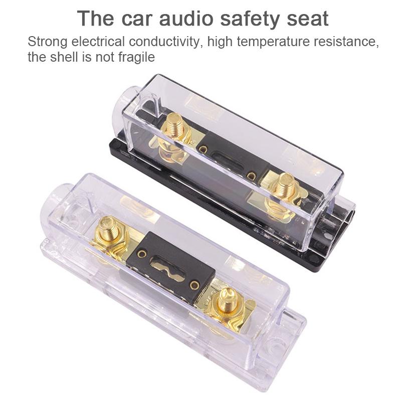 12-48V 60A/80A/100A/150A/200A/250A/300A Automobile Power Supply Type Power Amplifier Fuse 0/2/4 Gauge Fuse Holder for Cars