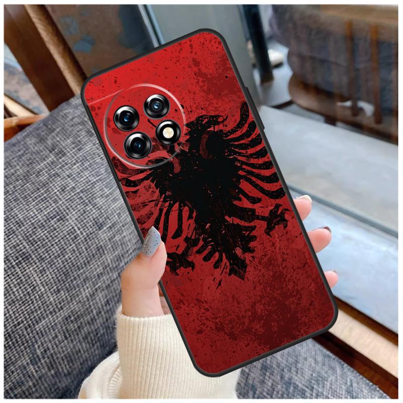 Албания Албанцы Флаг Чехол Для OnePlus 13 15 13R 13T 12 12R 11 9 10 Pro 10T 8T Nord 5 CE 2 3 4 Lite N20 N30 Чехол