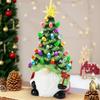Glowing Dwarf Christmas Tree Christmas Ornaments 6.3 Inch Dwarf  Christmas Tree With 30 Multi-Colored Lights 1 Piece