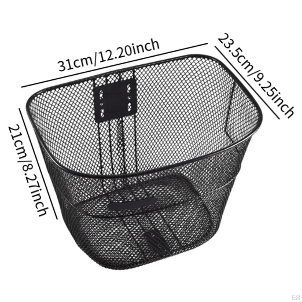 Bike Front Basket Bicycle Storage Metal for Mountain Road Bikes