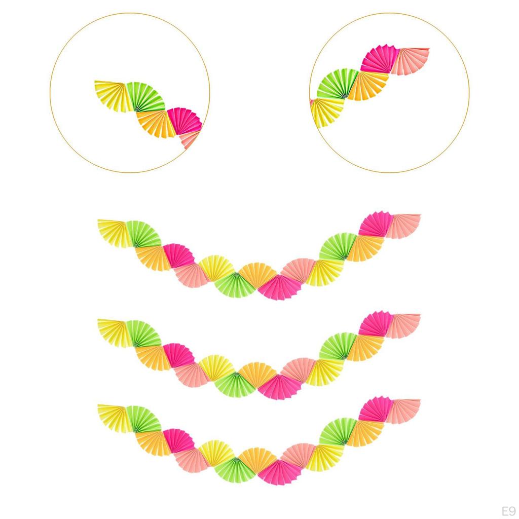 3 шт. Бумажные веера Гирлянда Фон Баннер Подвесное украшение для Карнавала Свадебного душа