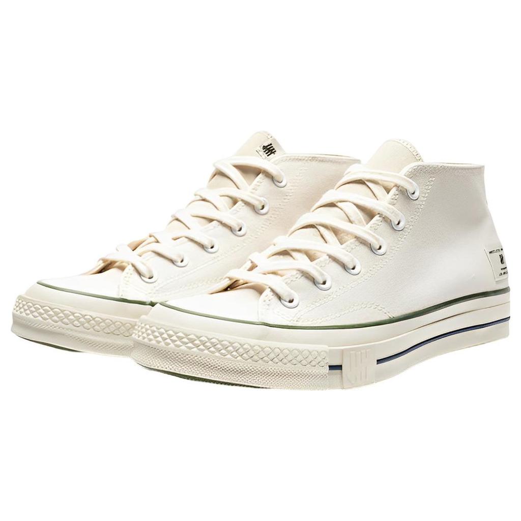 Converse Undefeated X Chuck 70 Mid Parchment Chive Unisex Sneakers Cream Insignia-Blue A00670C